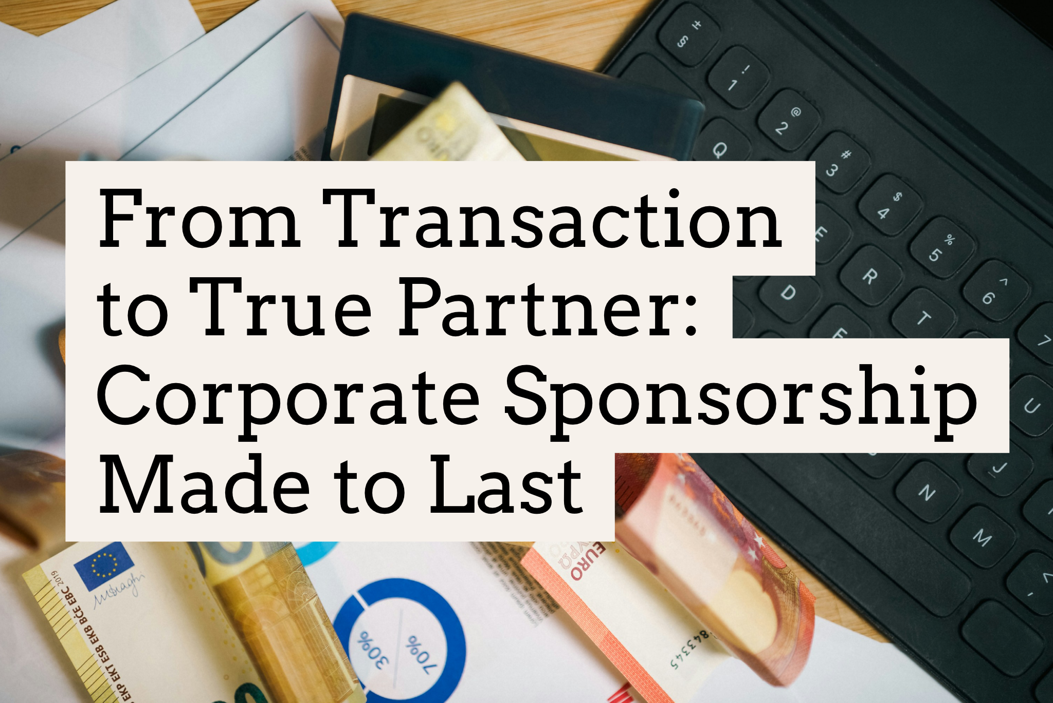 Transactional imagery such as money, computer gear, paperwork.